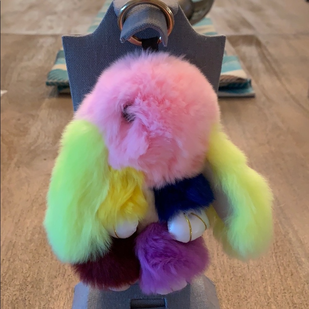 Adorable soft bunny bag charm